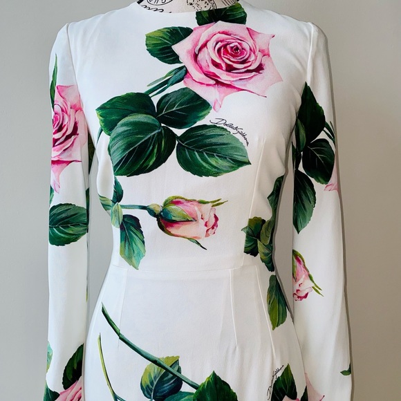 Dolce & Gabbana Tropical Rose Sheath Dress - Picture 5 of 8
